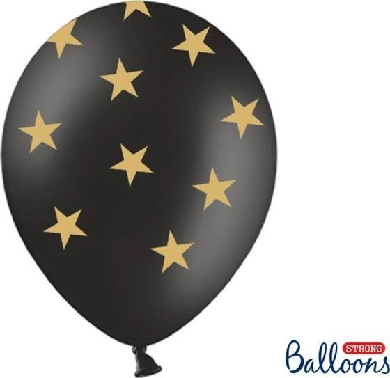 Balloons 30 cm pastel black stars