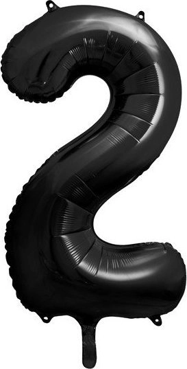 Foil balloon 2 black 86cm 5900779166264