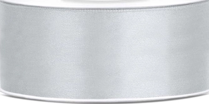 Party Deco Satin ribbon  silver  25