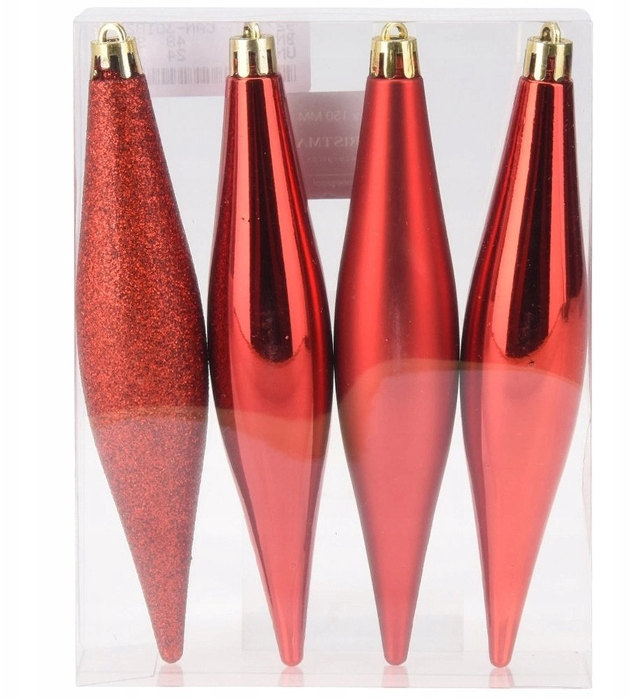 Party Deco Christmas Tree Baubles Red