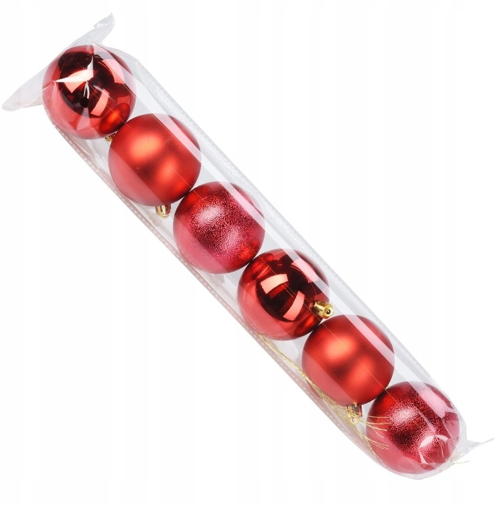 Party Deco Christmas Tree Baubles Red