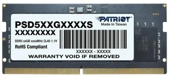 Operatīvā atmiņa SODIMM Patriot Signature 16GB DDR5 5600MHz CL46 Bulk
