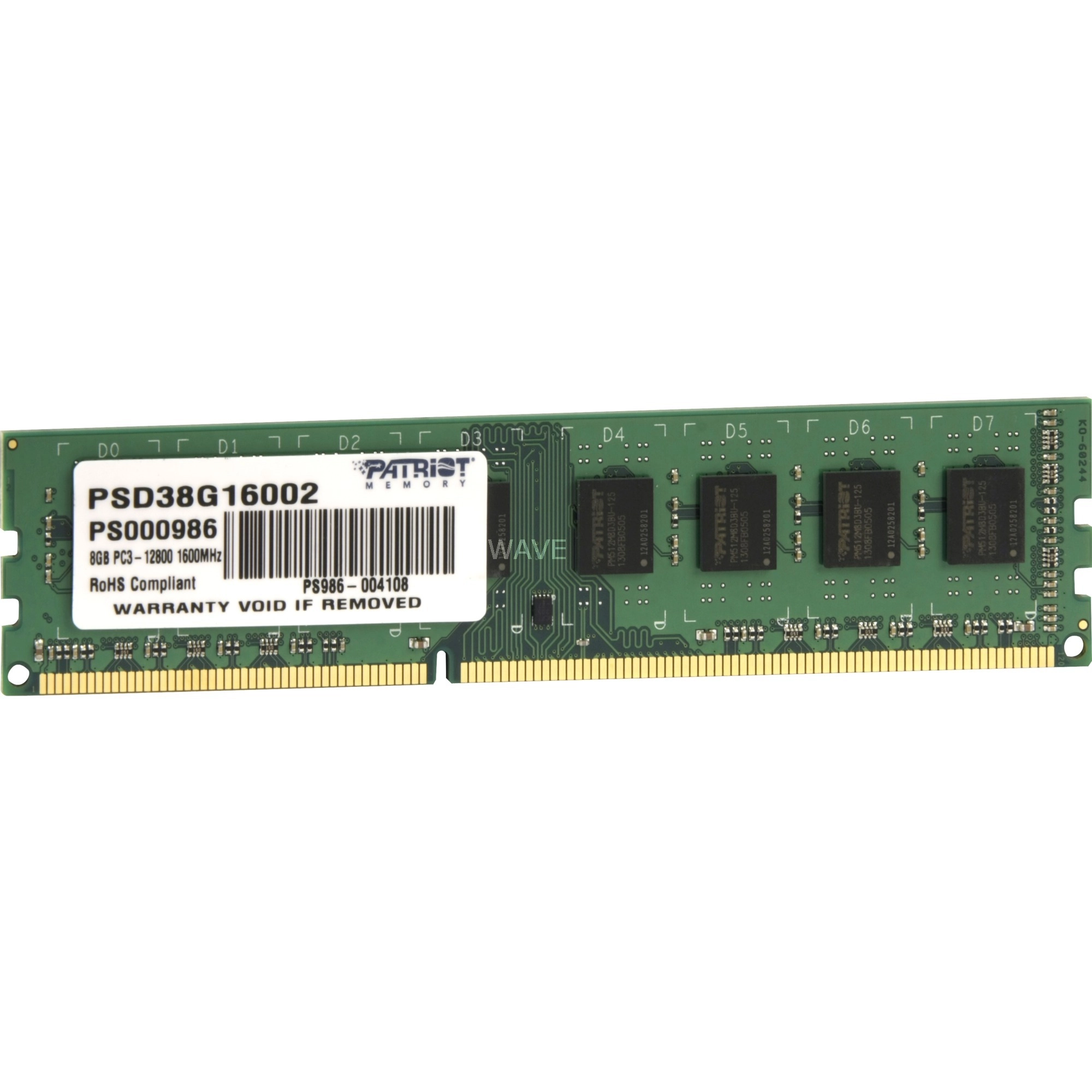 SIGNATURE DDR3 DIMM 8GB 1600MHz PSD38G16002