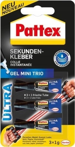 Pattex Superglue Mini-Trio Gel 3 tubes