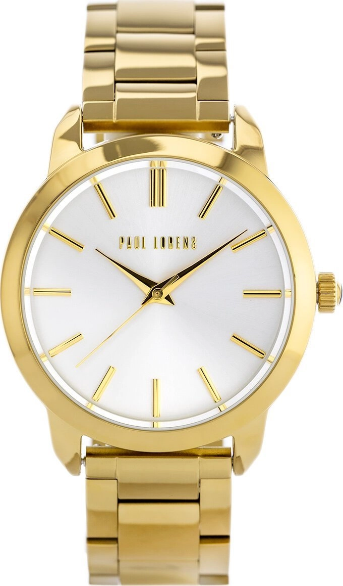Paul Lorens Quartz sieviešu pulkstenis, 38 mm zelta sudraba ciparnīca