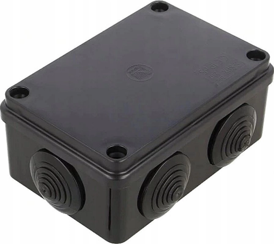 Surface-mounted hermetic black IP65 box 120