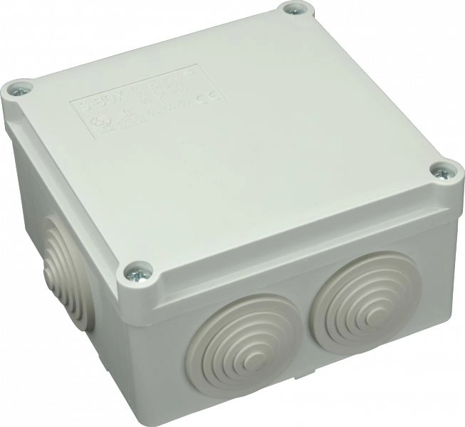 Hermetic box 100x100x50 6 glands IP55