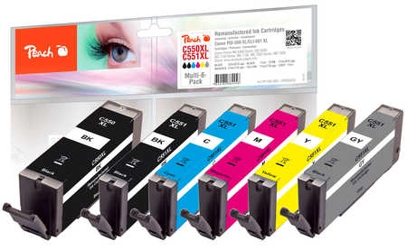 Peach 320523 ink cartridge 6 pc(s)
