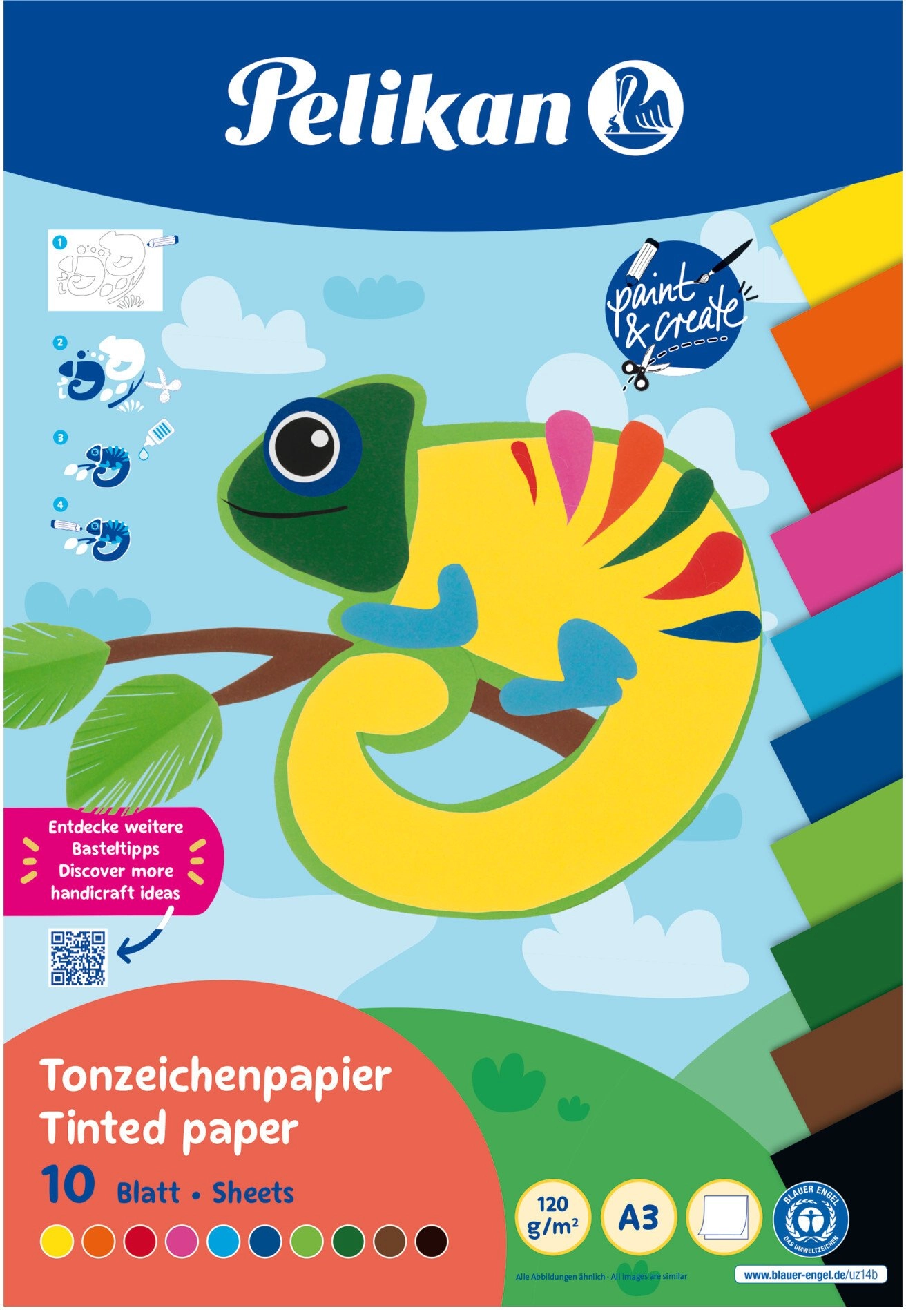 Pelikan construction paper block A3  10