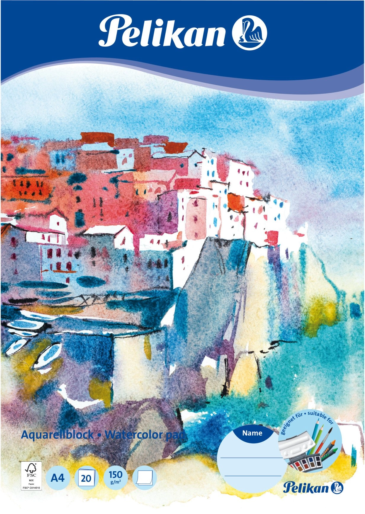Pelikan watercolor pad A4  art paper