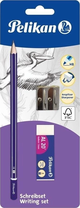Pelikan Pencil with sharpener and eraser