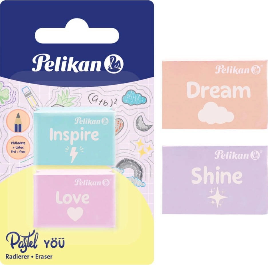 Pastell You eraser  2 pieces (