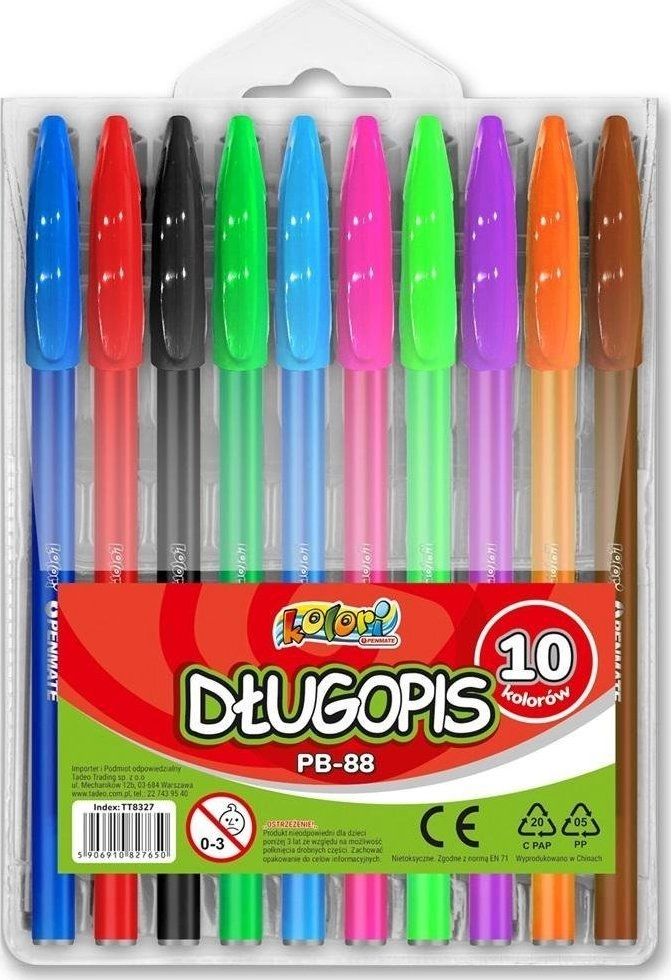 Penmate Długopis Kolori PB-88 10 kolorów