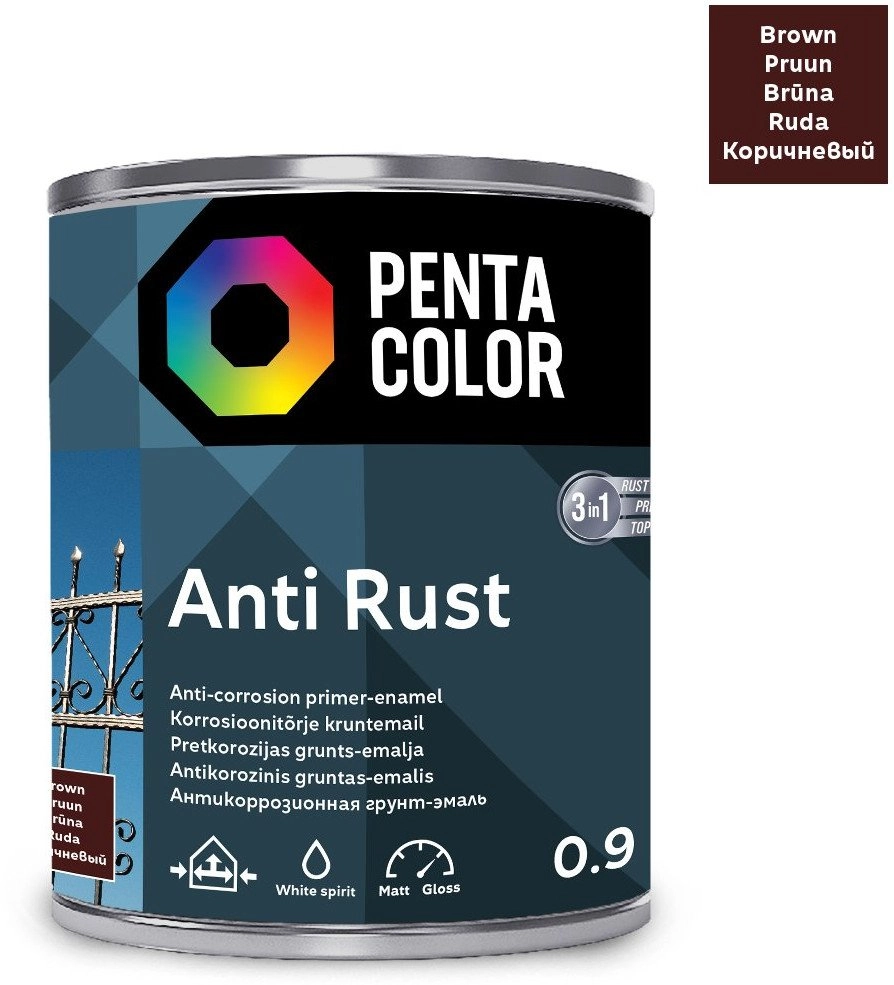 ANTICOR PAINT ANTI-RUST MEDIUM BROWN 0