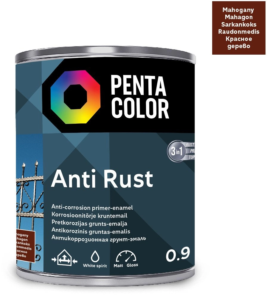 Pentacolor ANTICOR PAINT ANTI-RUST MAHOGANY 0