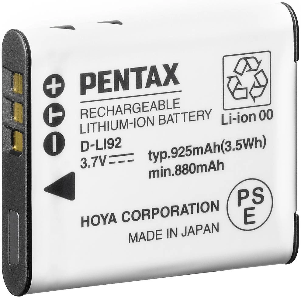 Pentax battery D-LI92 39800 0027075049116 027075049116