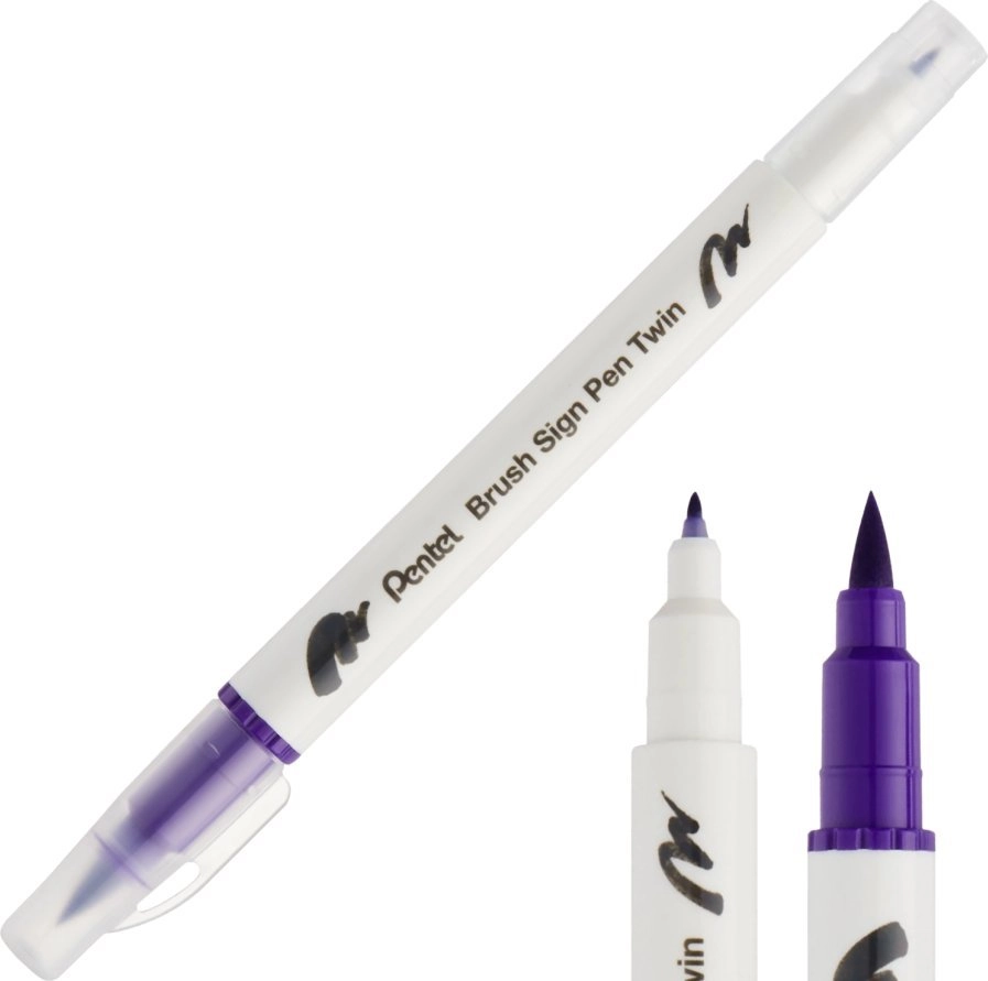 Brush pen Pentel Double-Sided Purple SESW30C-T108