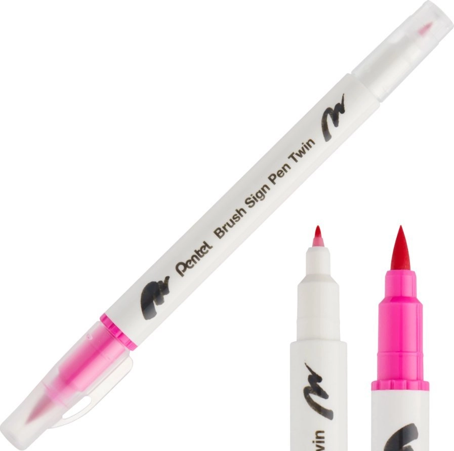 Brush pen Pentel Double-Sided Pink SESW30C-T109
