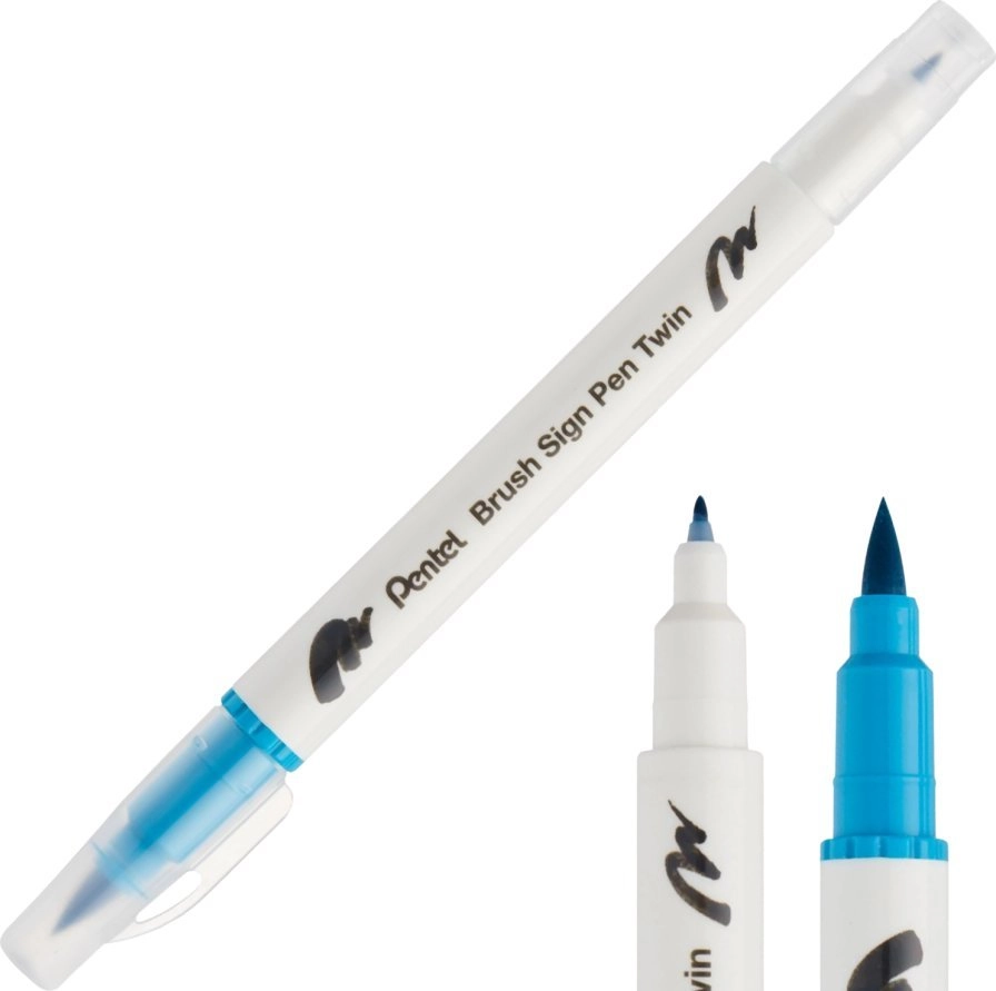 Brush pen Pentel Double-Sided Turquoise SESW30C-T114