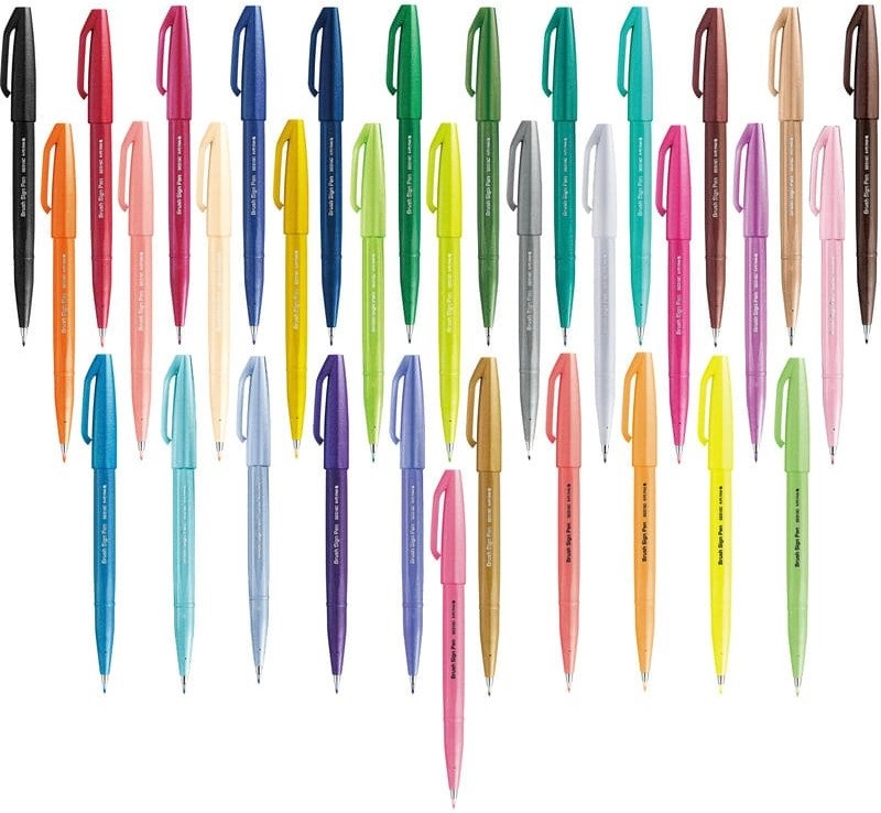 Pentel Brush Sign Pen SES15C szar