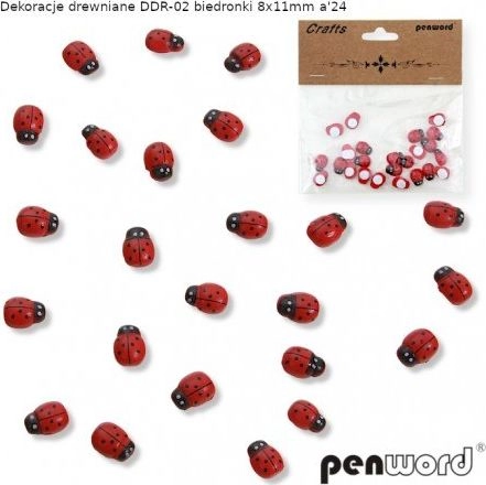 Penword DEKORACJE DREWNIANE DDR-02 BIEDRONKI 8x11mm