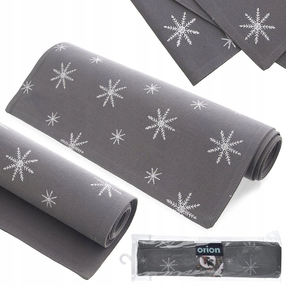 Pepco Cotton table runner gray PETAL