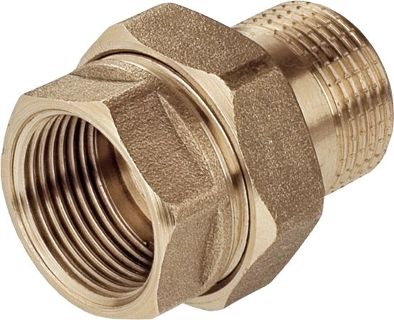 Perfexim Straight brass union with O-ring