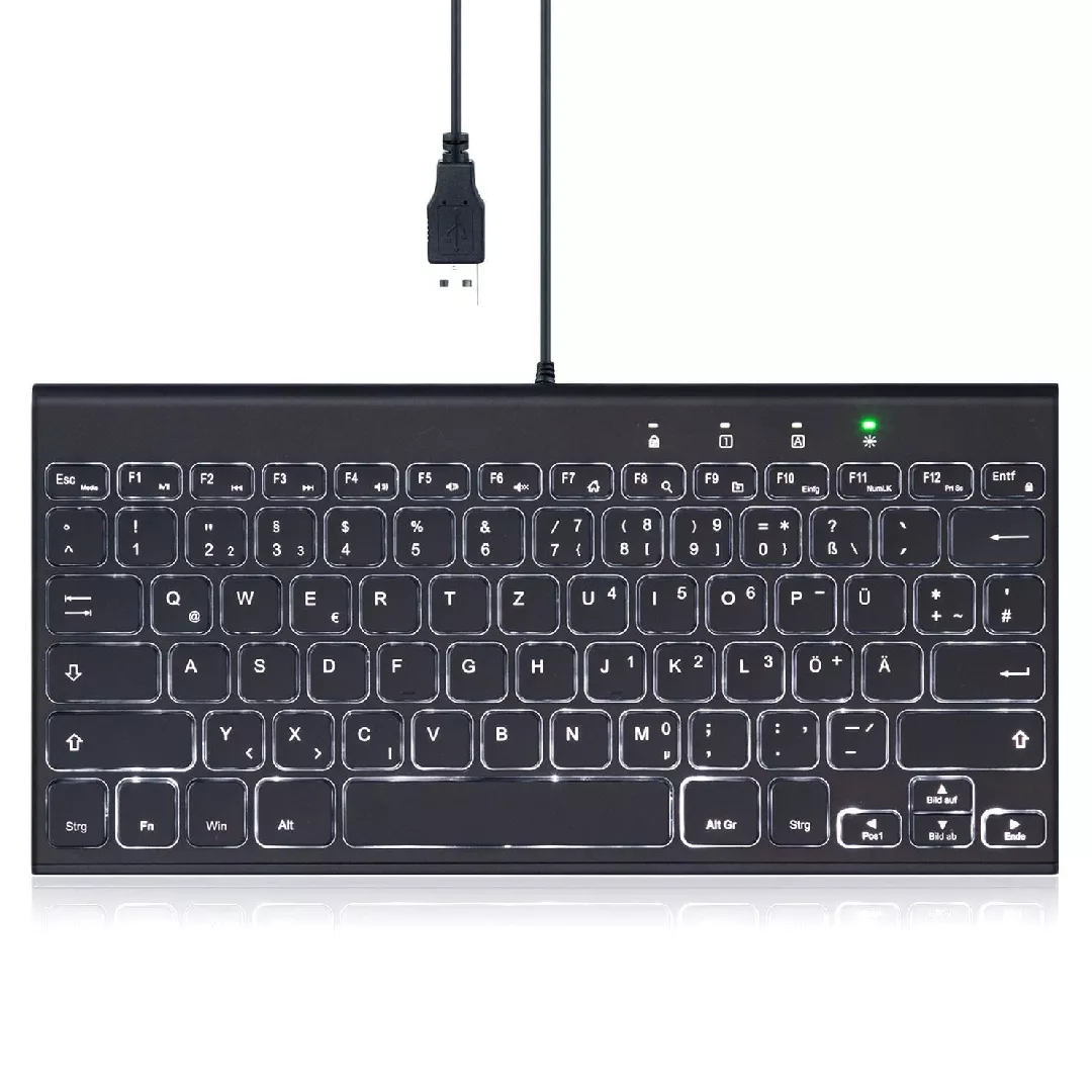 Perixx PERIBOARD-429 tastatūra Universāls USB QWERTZ Vācu Melns
