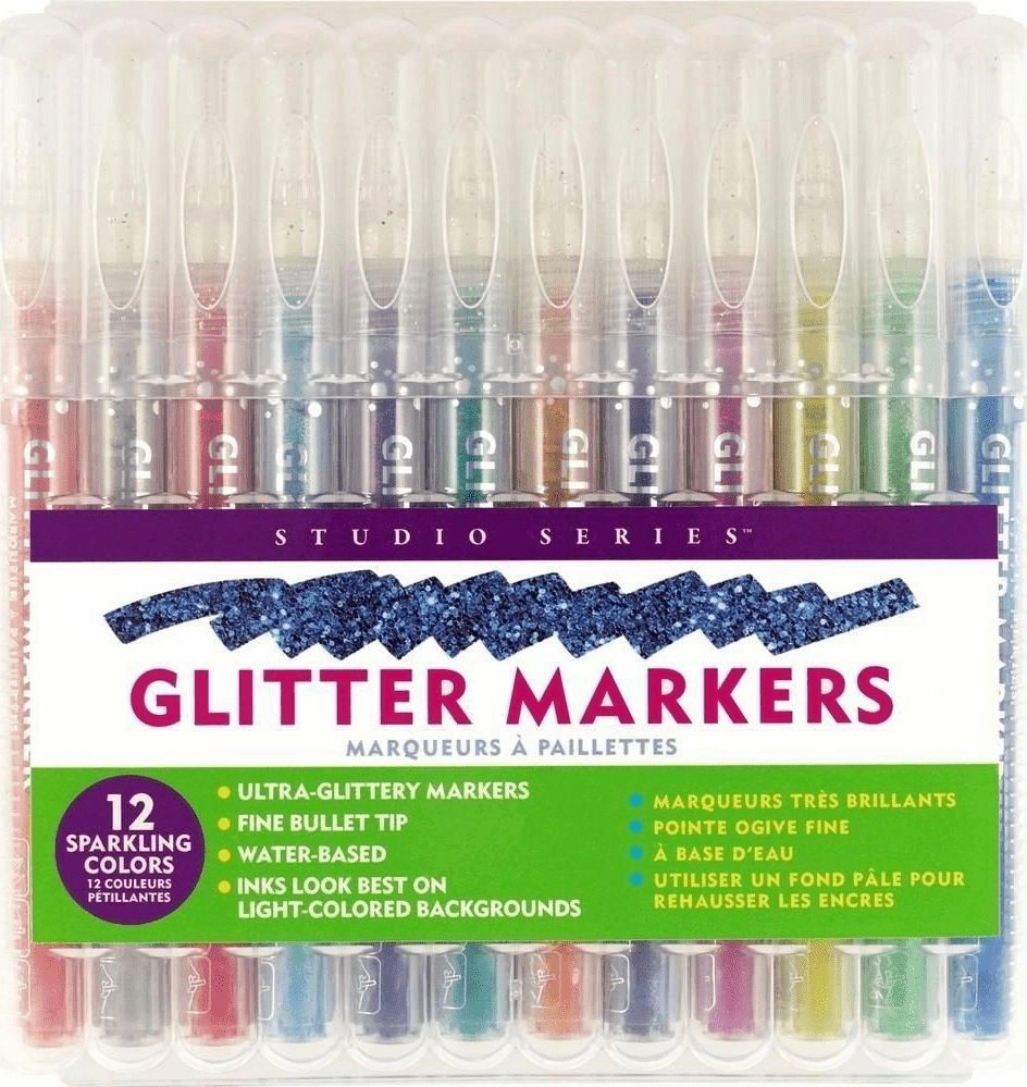 Peter Pauper Press Glitter markers 12