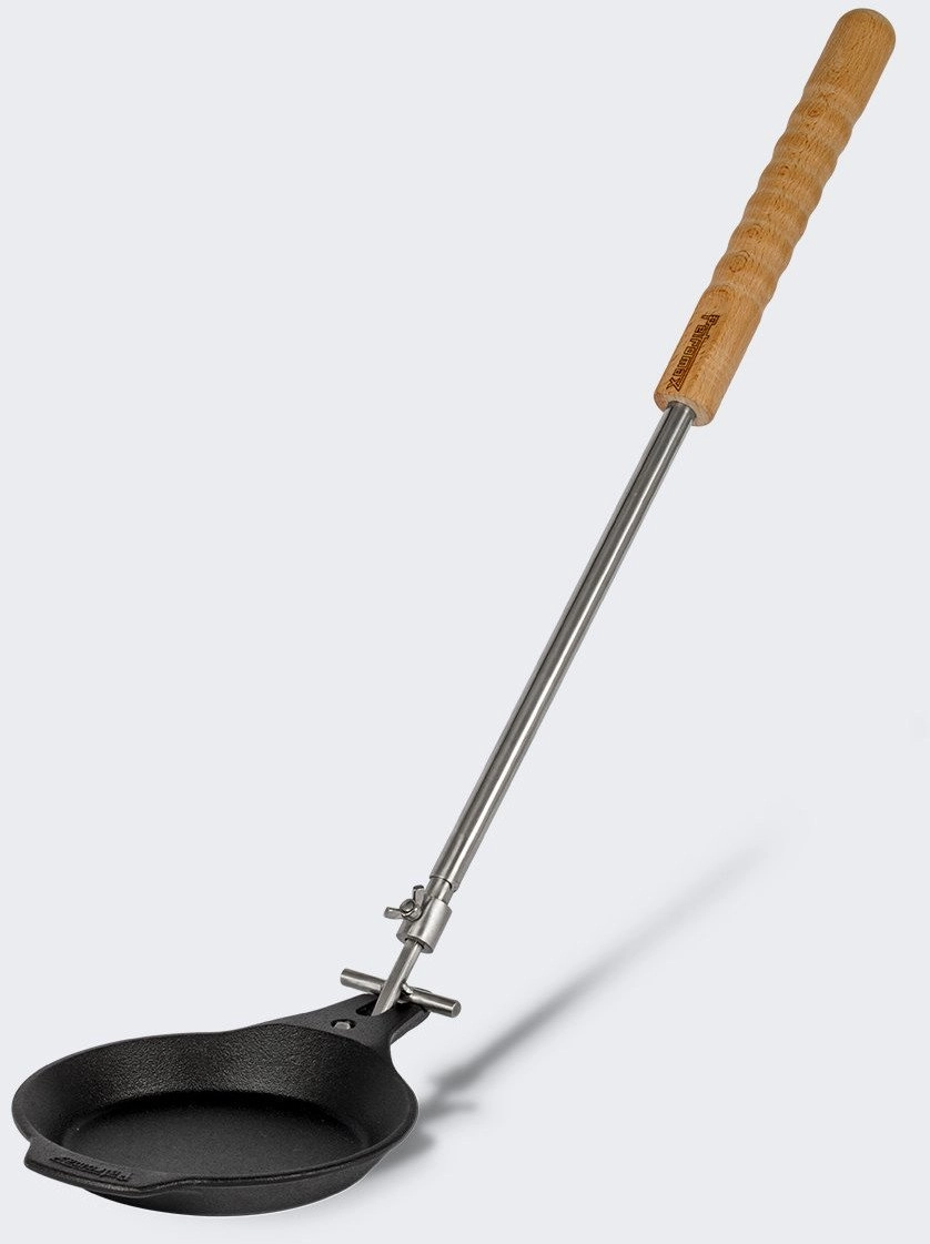 Cast iron frying pan on a