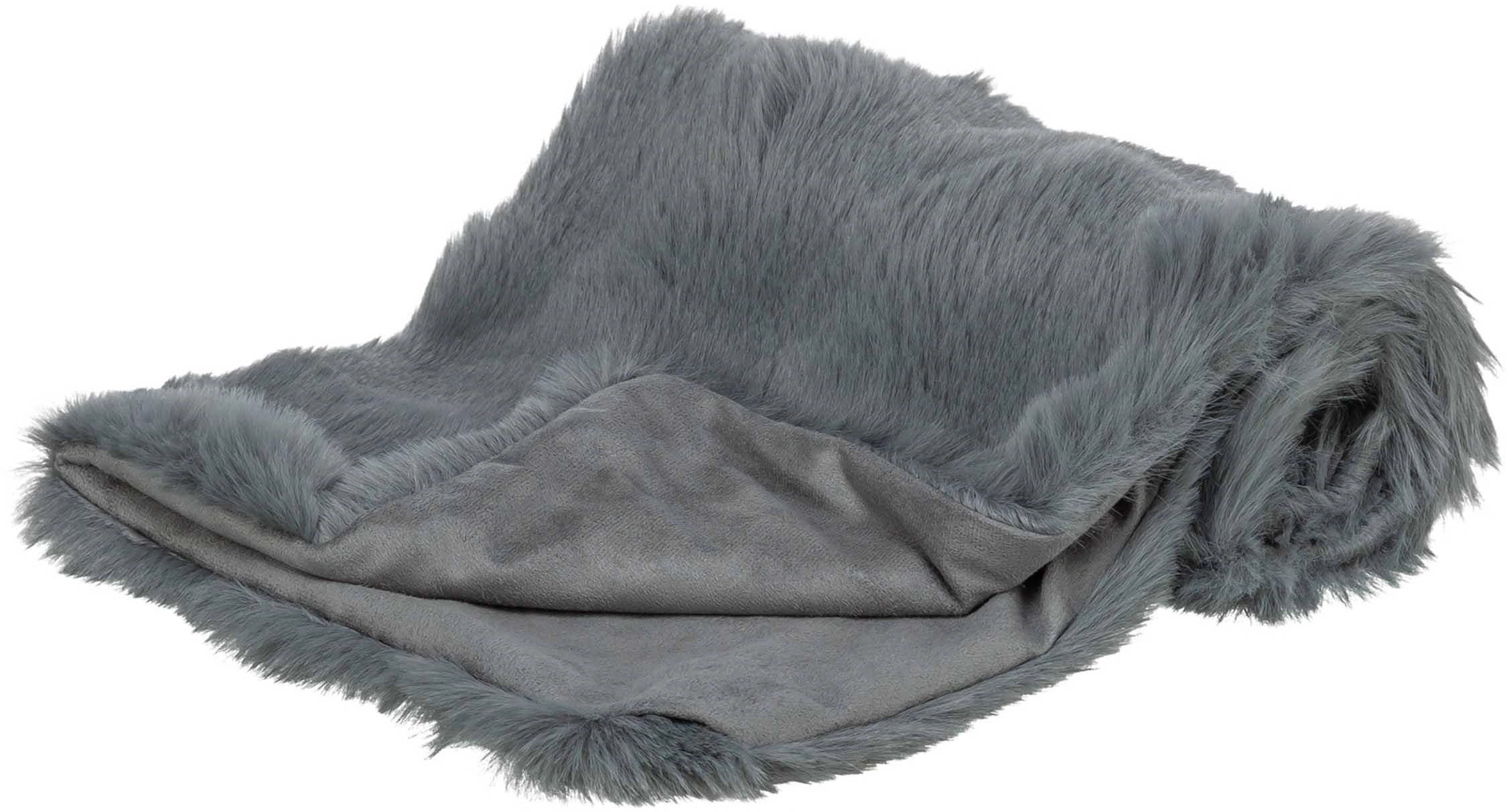 Elli  blanket  for dog/cat  plush/suede  dark