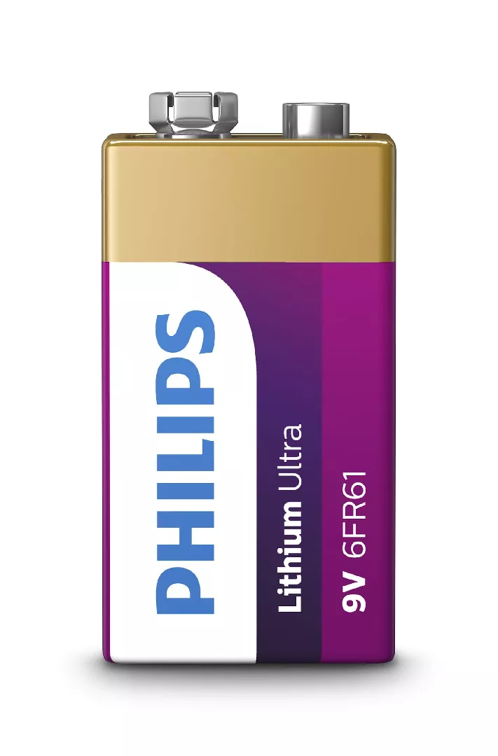 Philips Lithium Ultra Battery 6FR61LB1A/10 6FR61LB1A/10
