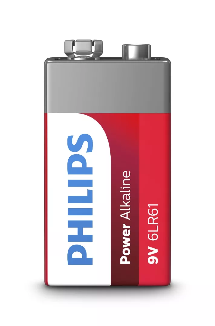 Philips Power Alkaline Battery 6LR61P1B/10 Phil-6LR61P1B/10