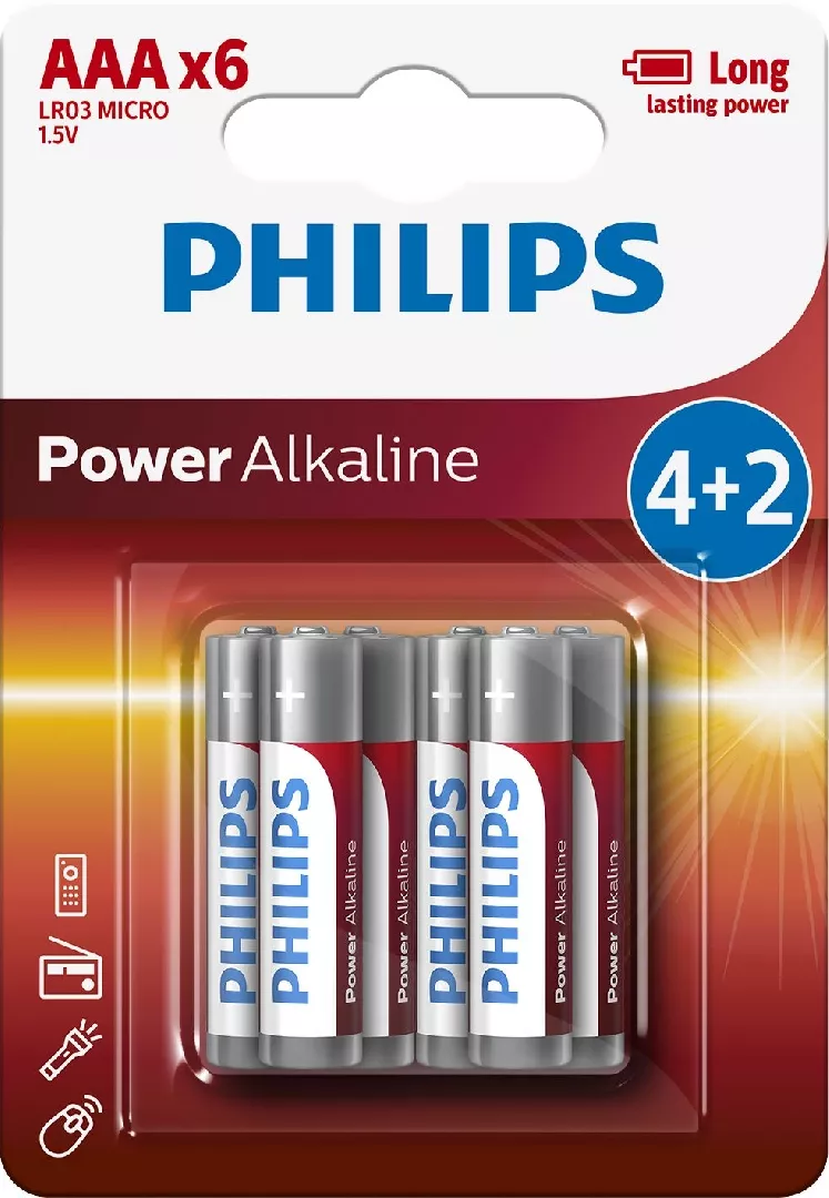 Philips Power Alkaline LR03P6BP/10 LR03P6BP/10 Phil-LR03P6BP/10