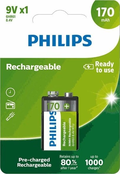 Philips Rechargeables Battery 9VB1A17/10 05797 2871