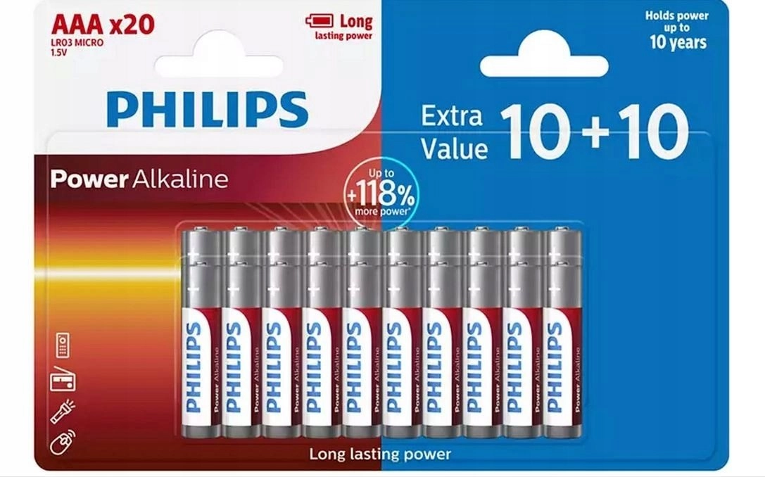 Philips AAA alkaline battery 10 +