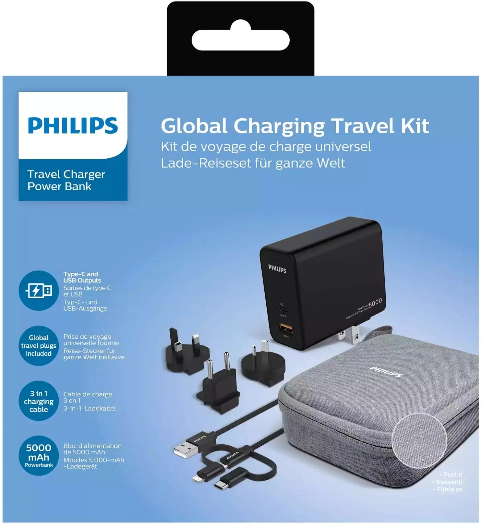 Philips PHILIPS travel adapter with 5000mAh