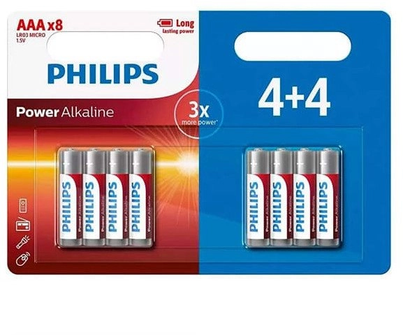 Philips Power Alkaline Battery LR03P8BP/10 LR03P8BP/10
