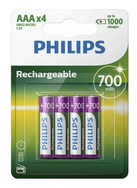 Philips Rechargeable AAA 700 mAh 4-blist-R03B4A70