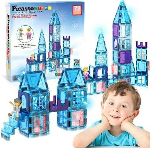 PicassoTiles 72 pc Ice Winter Theme