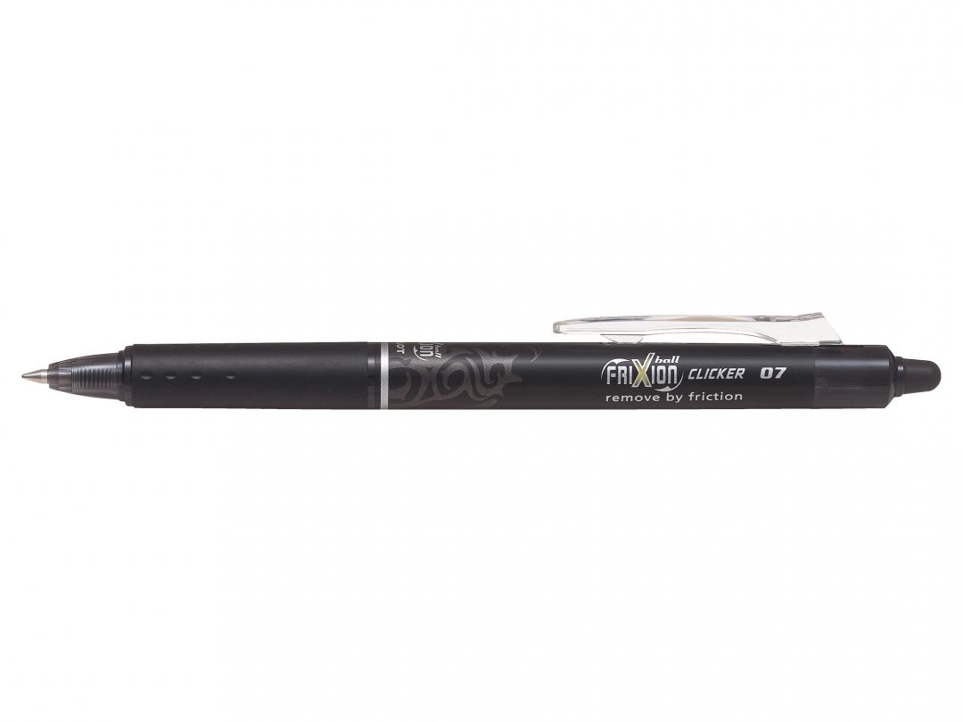 Pilot FriXion Clip-on retractable pen Black