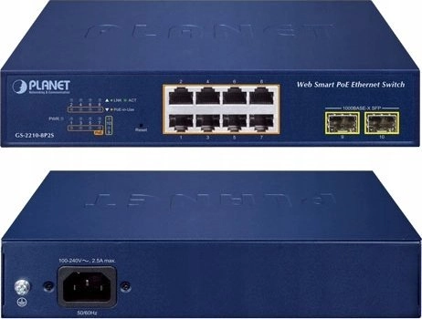 PLANET 8-Port Poe+ Web Smart Switch