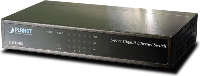 PLANET 5-Port 10/100/1000Mbps Gigabit Ethernet Switch