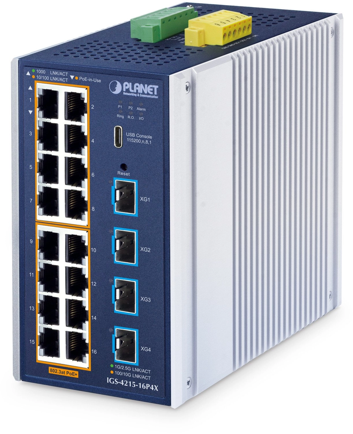 PLANET ndustrial L2+ 16-Port 10/100/1000T 802