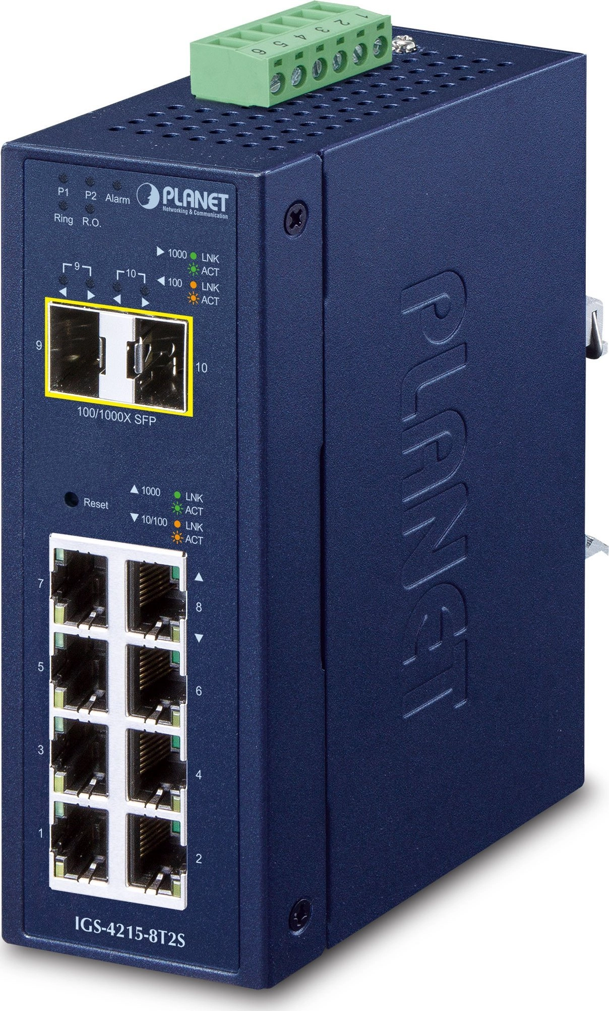 PLANET IP30 Industrial L2/L4 8-Port Managed