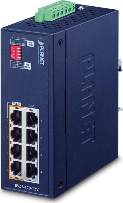 PLANET Industrial 4-Port GE 802.3bt