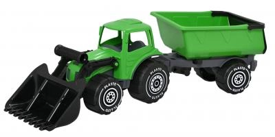 Excavator with trailer 57cm green 1672000GRB