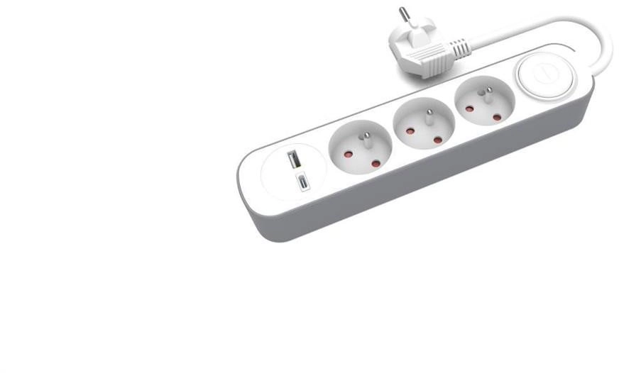 3x permanent extension cable with switch
