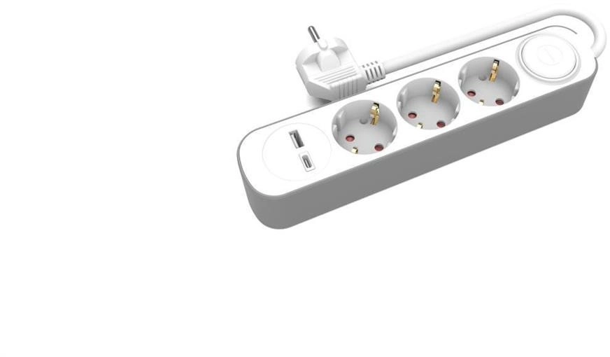 3x permanent extension cable with switch
