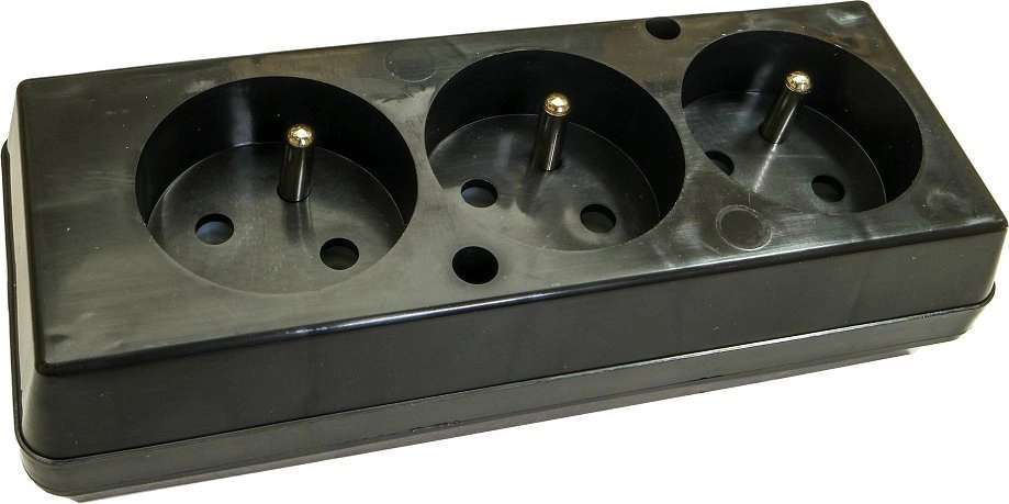 Plastrol Removable Socket GN-370 3x2p+Z Black